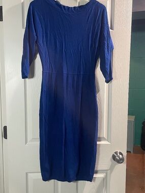 Eve Mendes Royal Blue Knit Dress